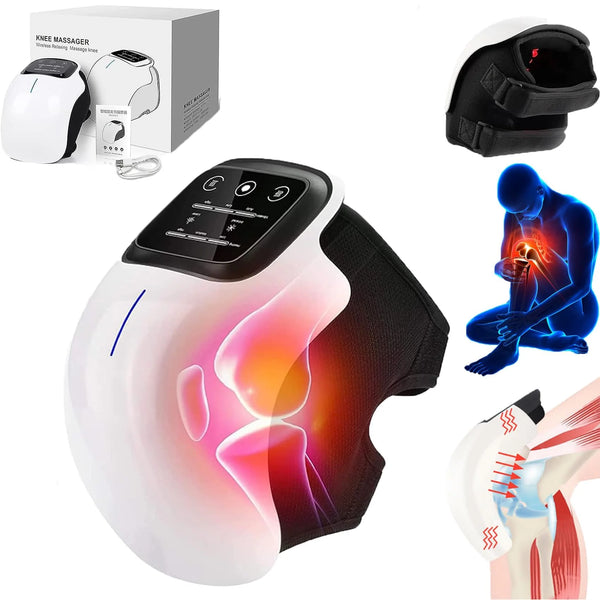 Cordless Smart Knee Massager – Vibration Therapy for Joint Pain Relief