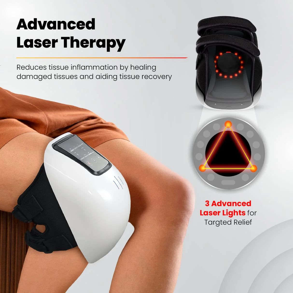 Cordless Smart Knee Massager – Vibration Therapy for Joint Pain Relief