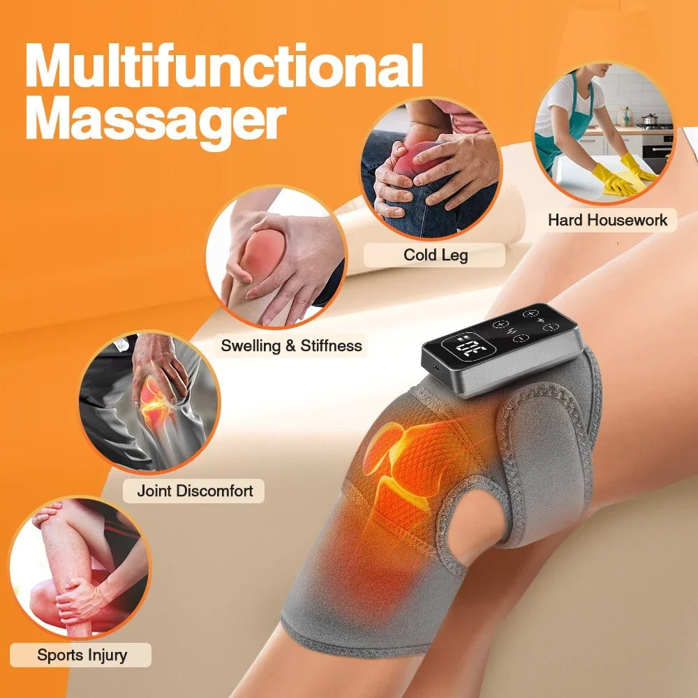 Smart Electric Knee Massager | Heating & Vibration Therapy for Arthritis, Joint Pain & Leg Relief