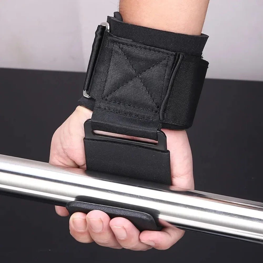 Weight Lifting Hooks  with Wrist Straps | Heavy-Duty Grip Support for Gym & Strength Training