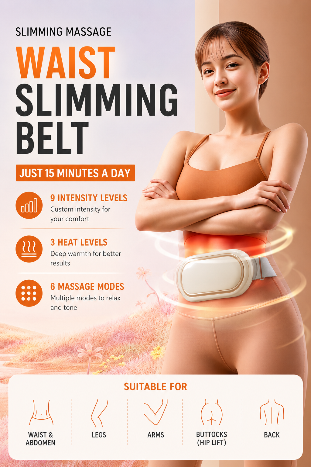 Belly Massager — Fat Burning Slimming Belt for Belly, Waist & Cellulite